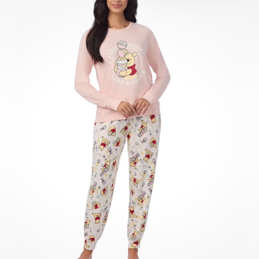 Disney Pink Winnie the Pooh Snack Pajama Set XS NWOT
